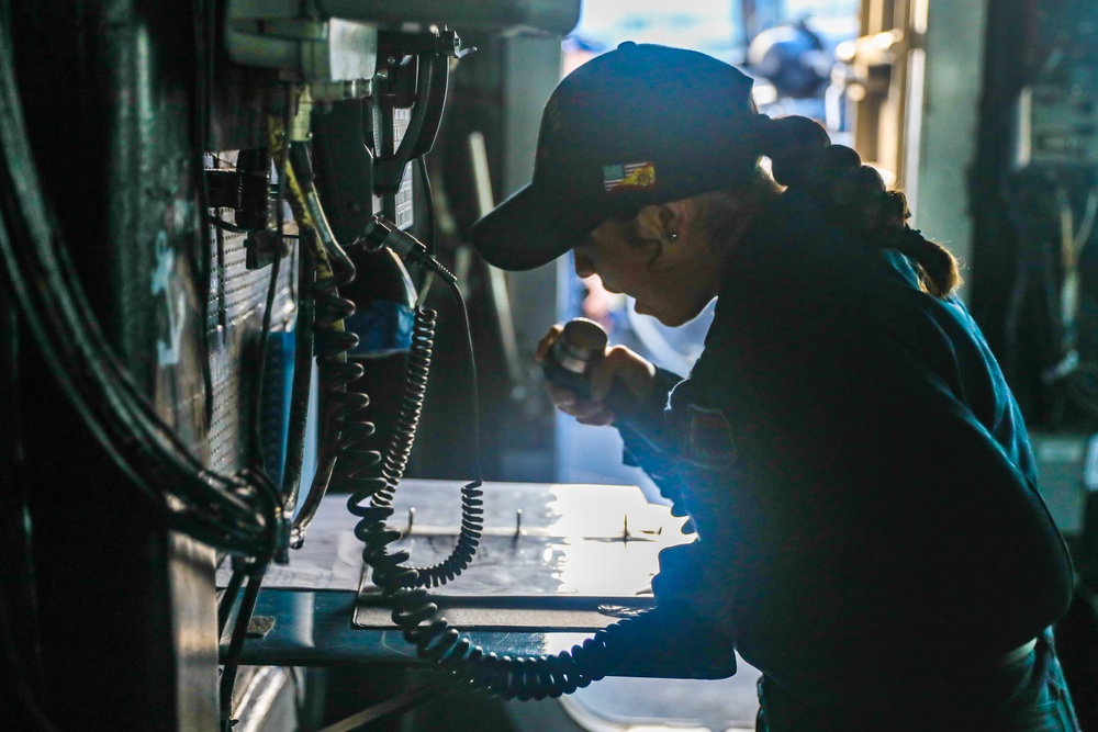 Replenishment at Sea on USS Bulkeley