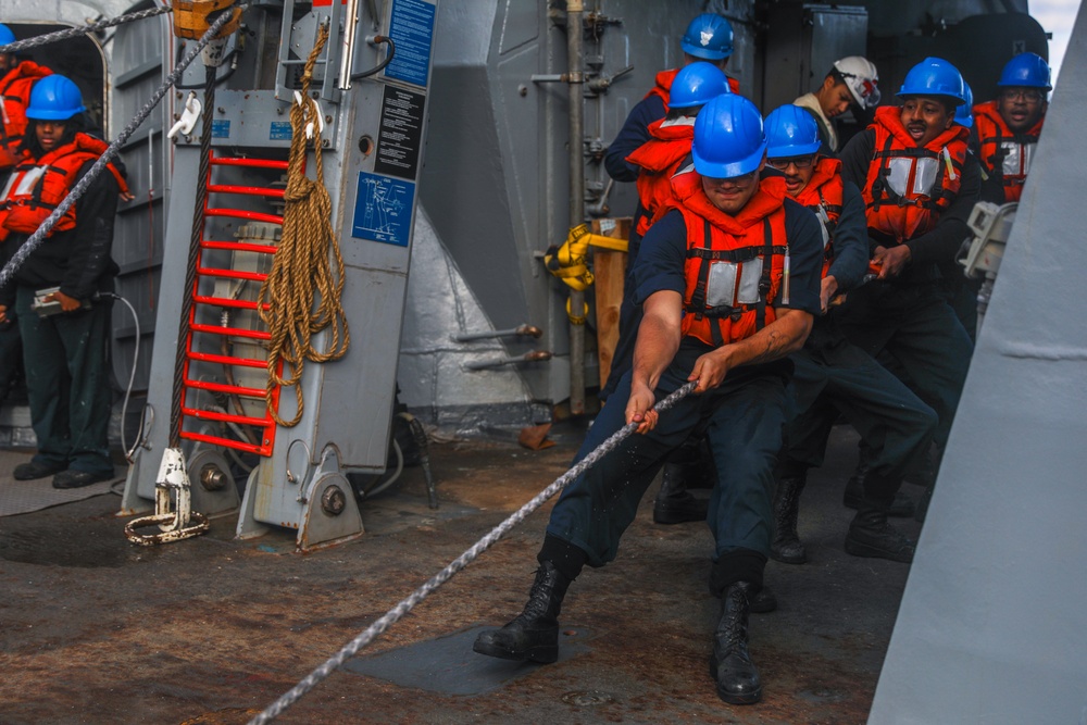 Replenishment at Sea on USS Bulkeley