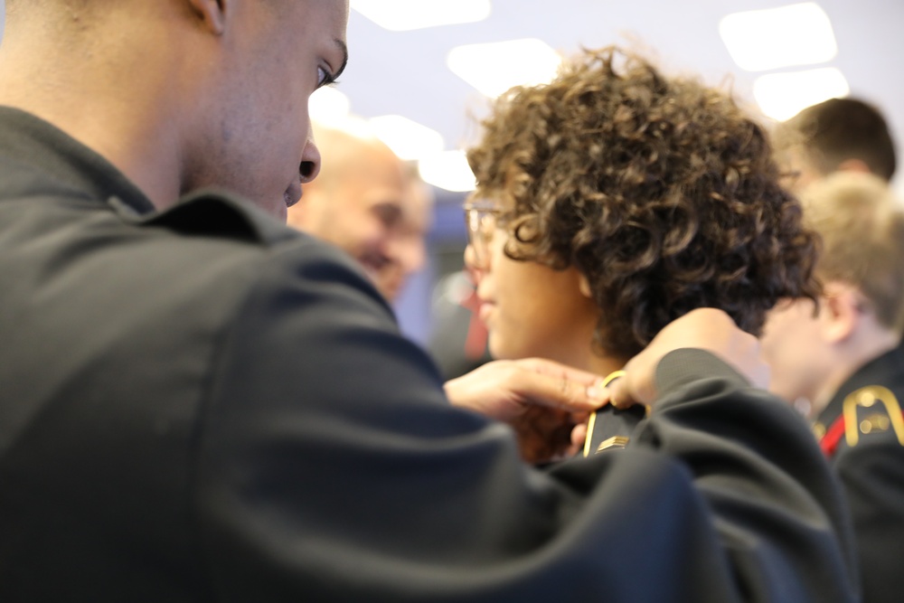 Joint Armed Forces Color Guard Connect With JROTC Students in Las Vegas