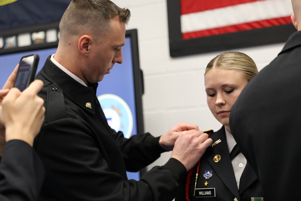 Joint Armed Forces Color Guard Connect With JROTC Students in Las Vegas