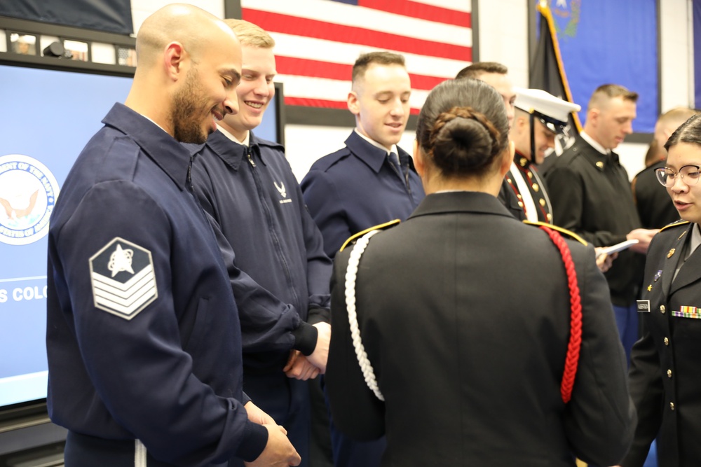 Joint Armed Forces Color Guard Connect With JROTC Students in Las Vegas