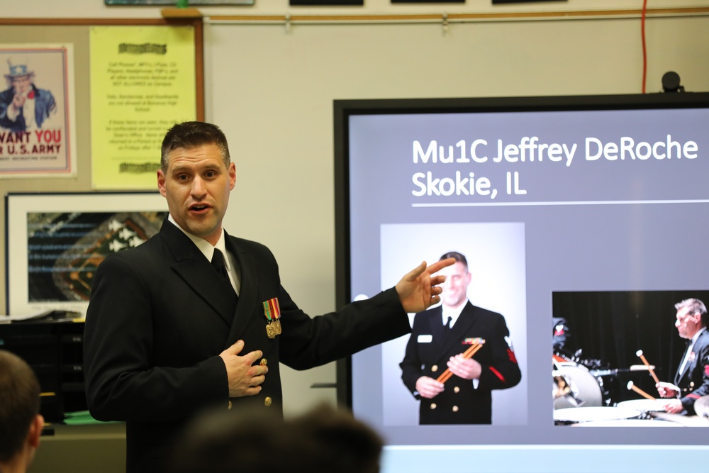 Joint Armed Forces Color Guard Connect With JROTC Students in Las Vegas