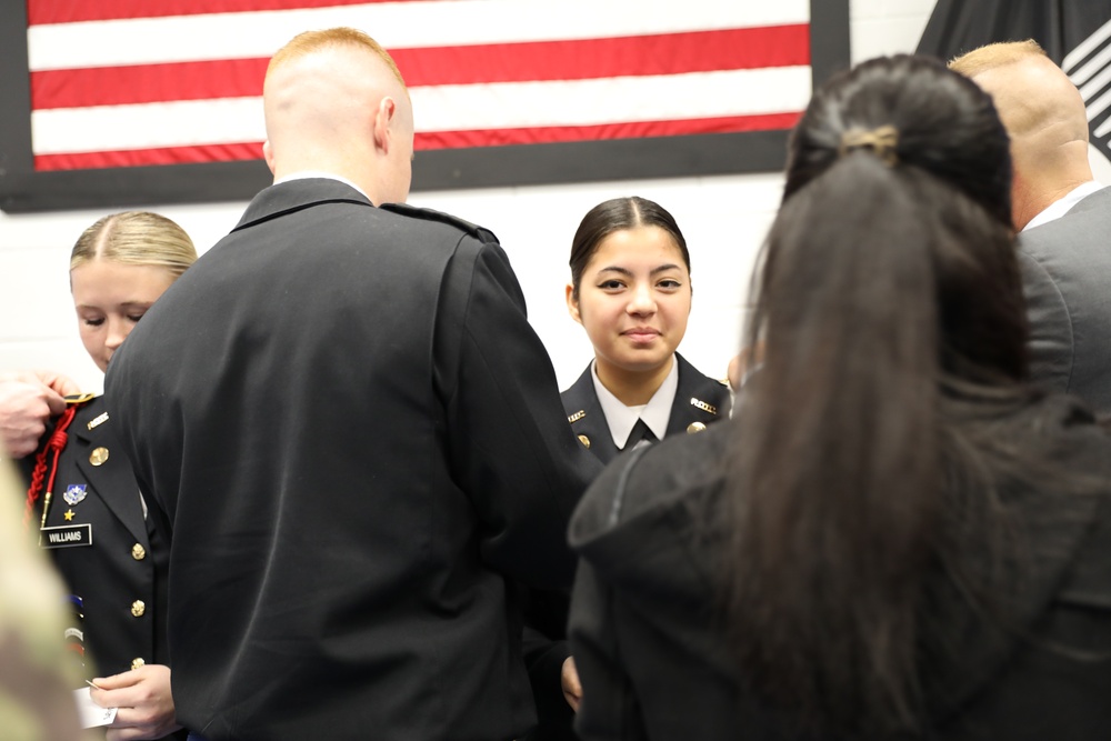 Joint Armed Forces Color Guard Connect With JROTC Students in Las Vegas