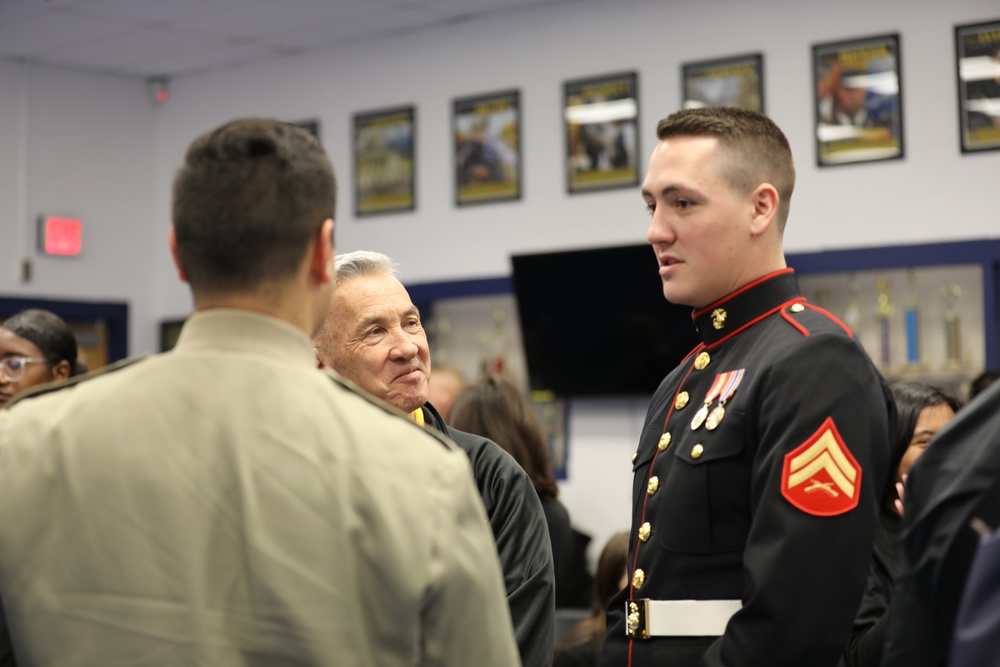 Joint Armed Forces Color Guard Connect With JROTC Students in Las Vegas