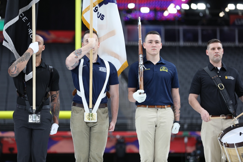 Joint Armed Forces Color Guard Connect With JROTC Students in Las Vegas