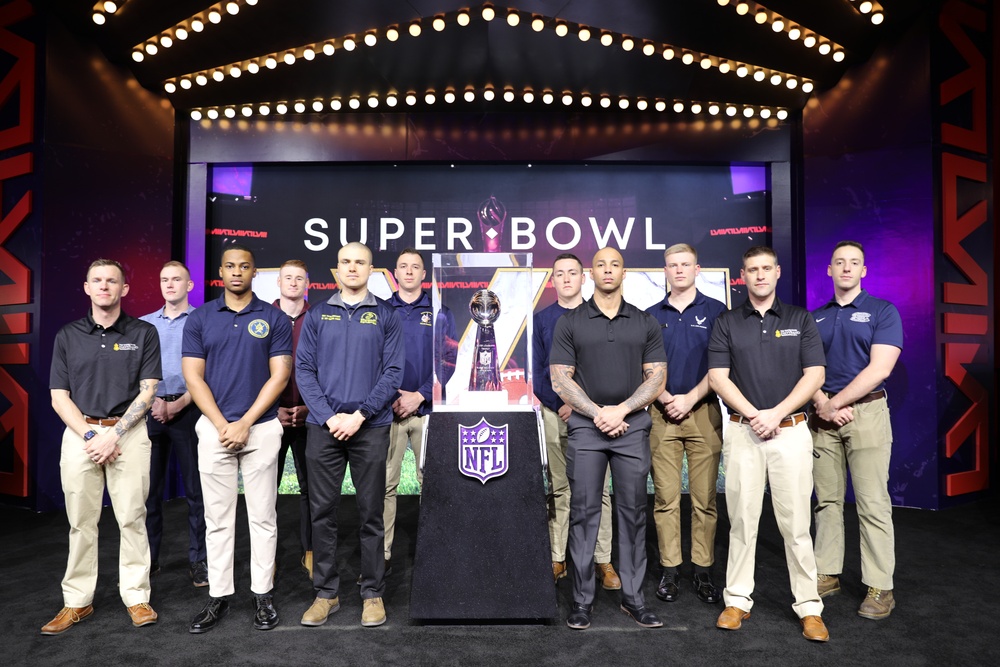 Joint Armed Forces Color Guard Checks Out the NFL Experience