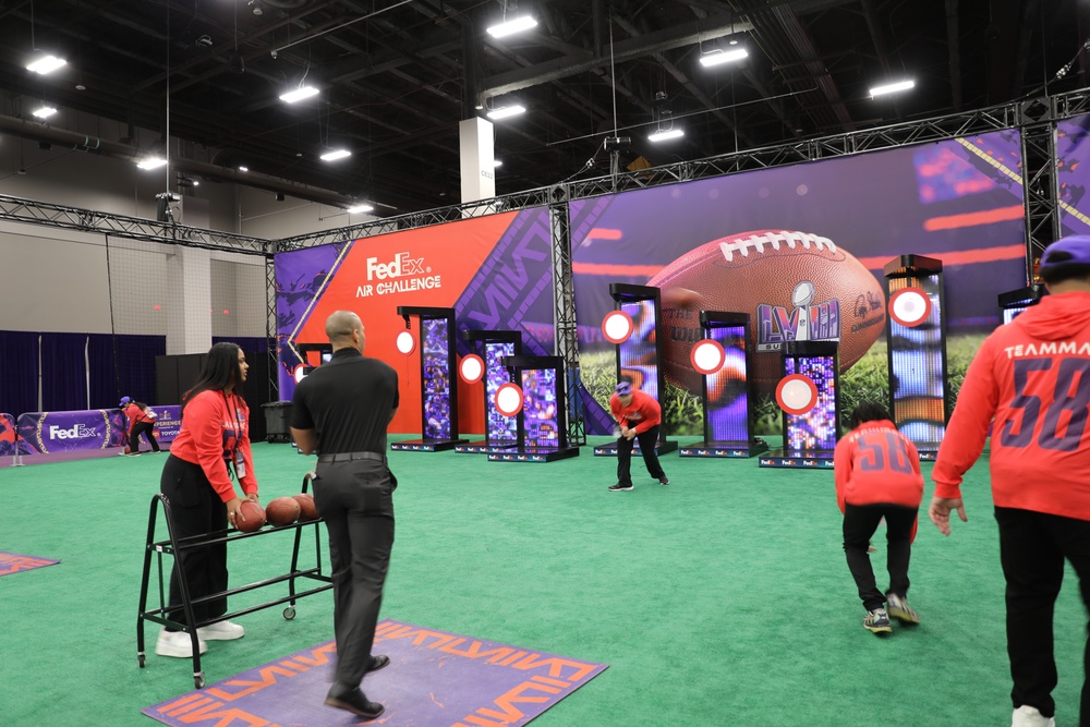 Joint Armed Forces Color Guard Checks Out the NFL Experience