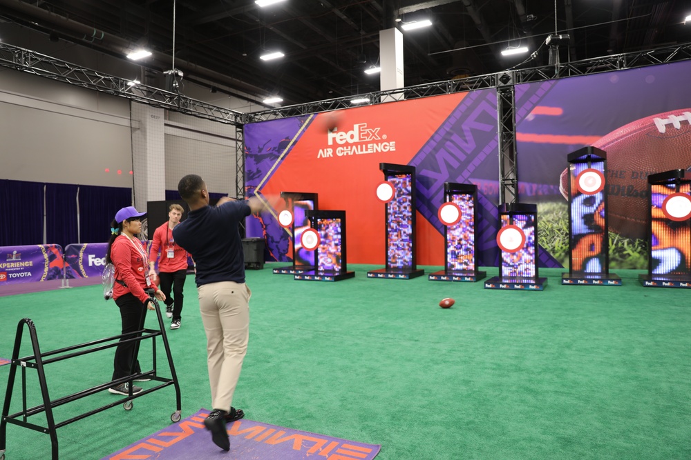 Joint Armed Forces Color Guard Checks Out the NFL Experience