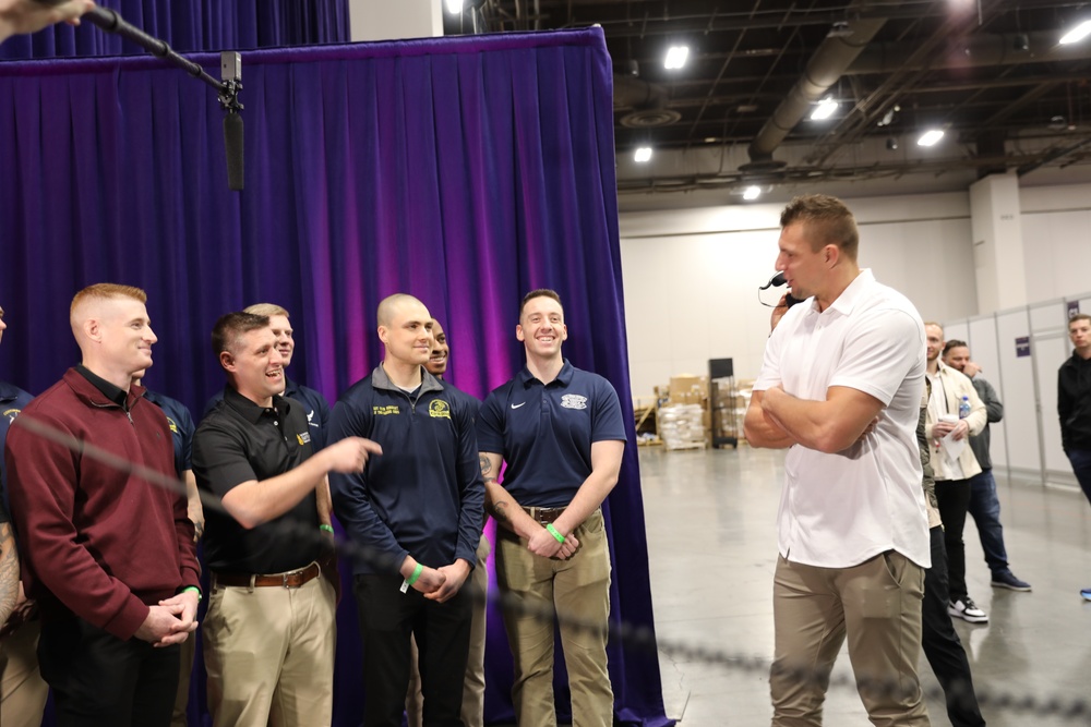 Joint Armed Forces Color Guard Checks Out the NFL Experience