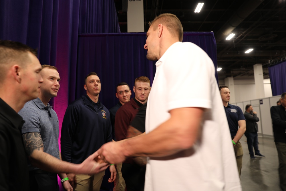 Joint Armed Forces Color Guard Checks Out the NFL Experience