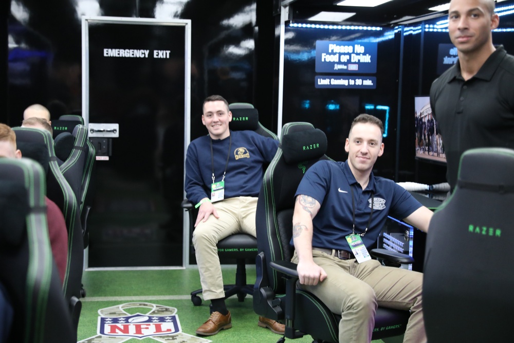 Joint Armed Forces Color Guard Checks Out the NFL Experience