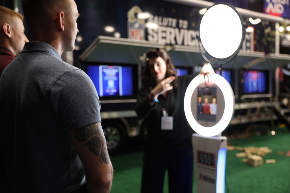 Joint Armed Forces Color Guard Checks Out the NFL Experience