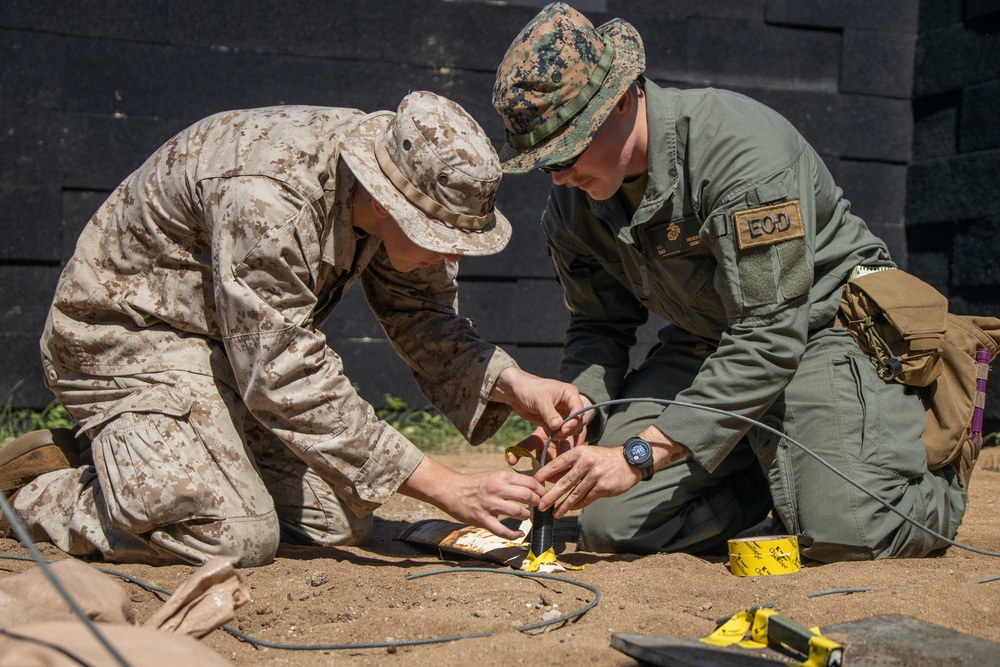 Fire in the Hole: Marines with HQBN MCBH Observe Demolition Demonstration