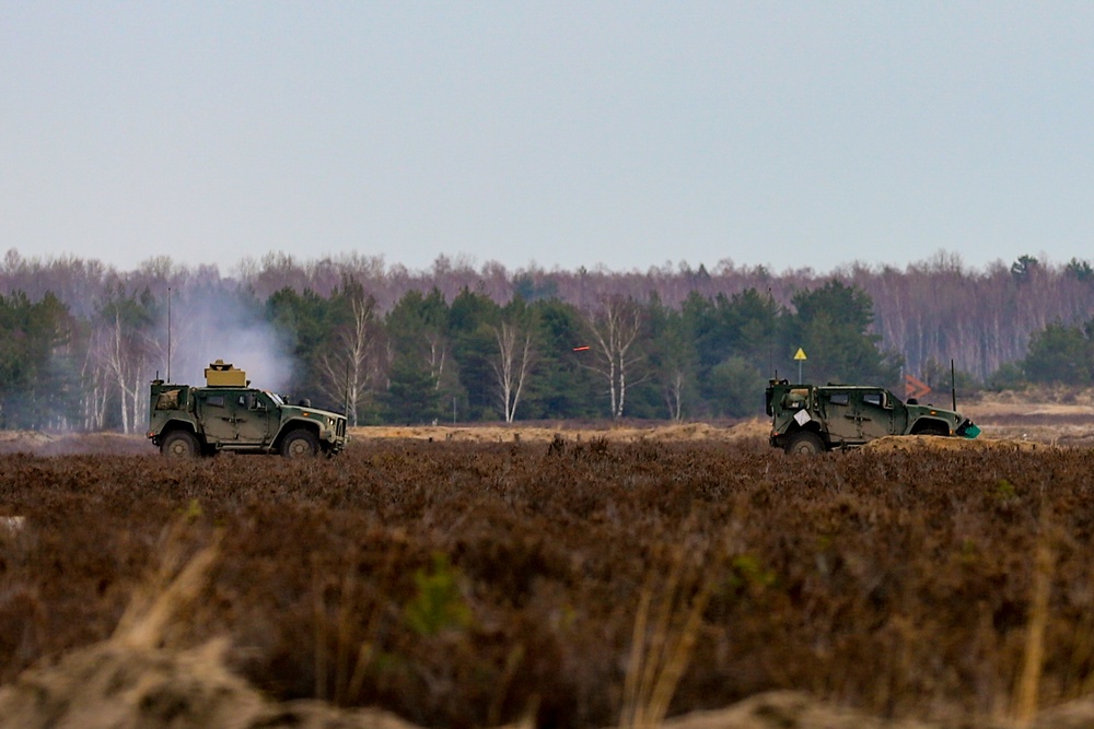 Task Force Provider Soldiers participate in a convoy live fire exercise