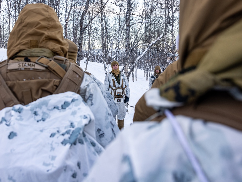 1st Battalion, 2nd Marine Regiment in Cold Weather Training during Nordic Response 24 in Norway