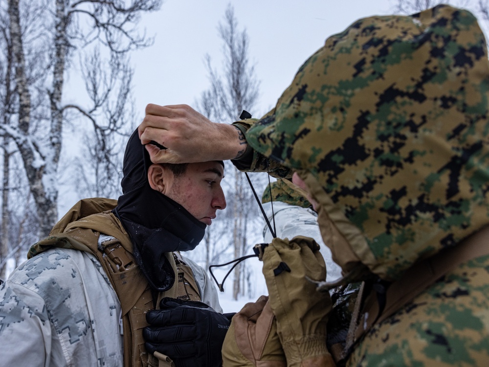 1st Battalion, 2nd Marines in Cold Weather Training during Nordic Response 24 in Norway