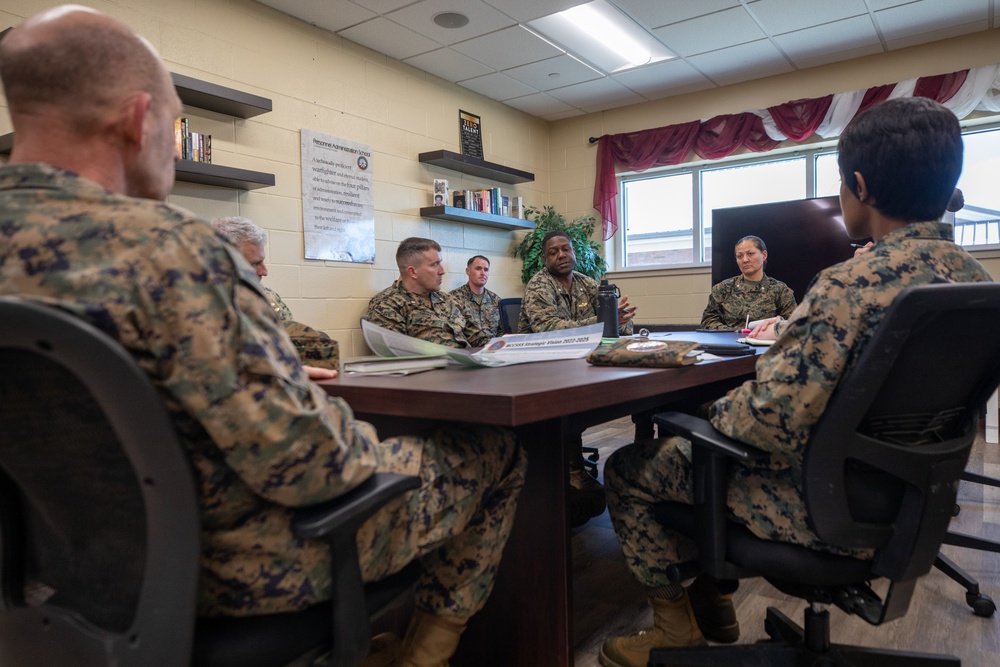 Training and Education Command commanding general visits Marine Corps Combat Service Support Schools