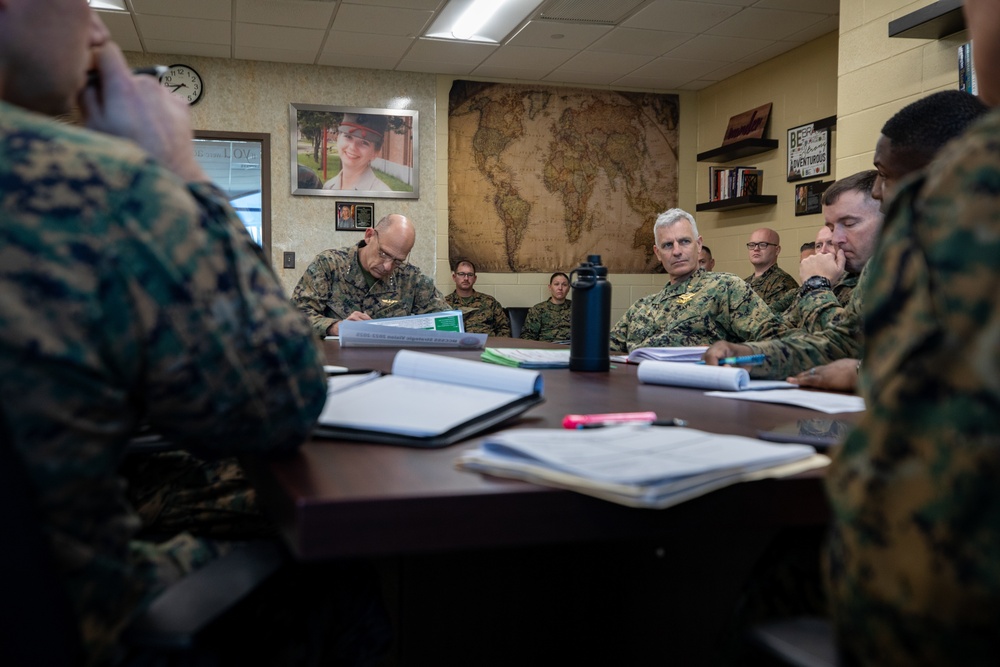 Training and Education Command commanding general visits Marine Corps Combat Service Support Schools