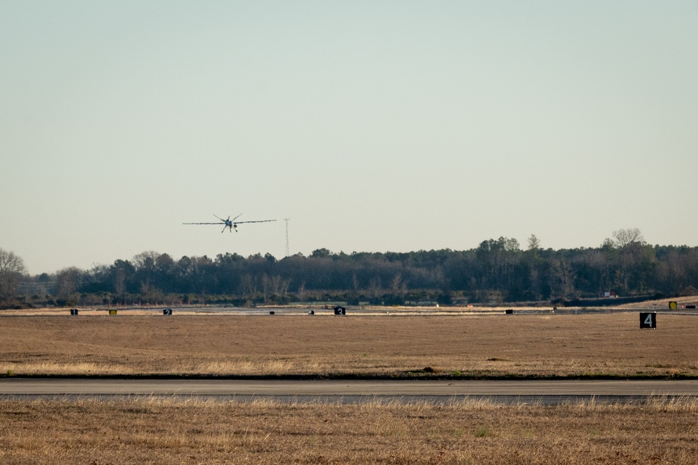 U.S. Air Force MQ-9 Reaper lands at Shaw for the first time ever