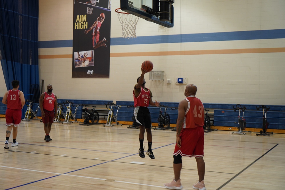 Intramural basketball at NWS Yorktown