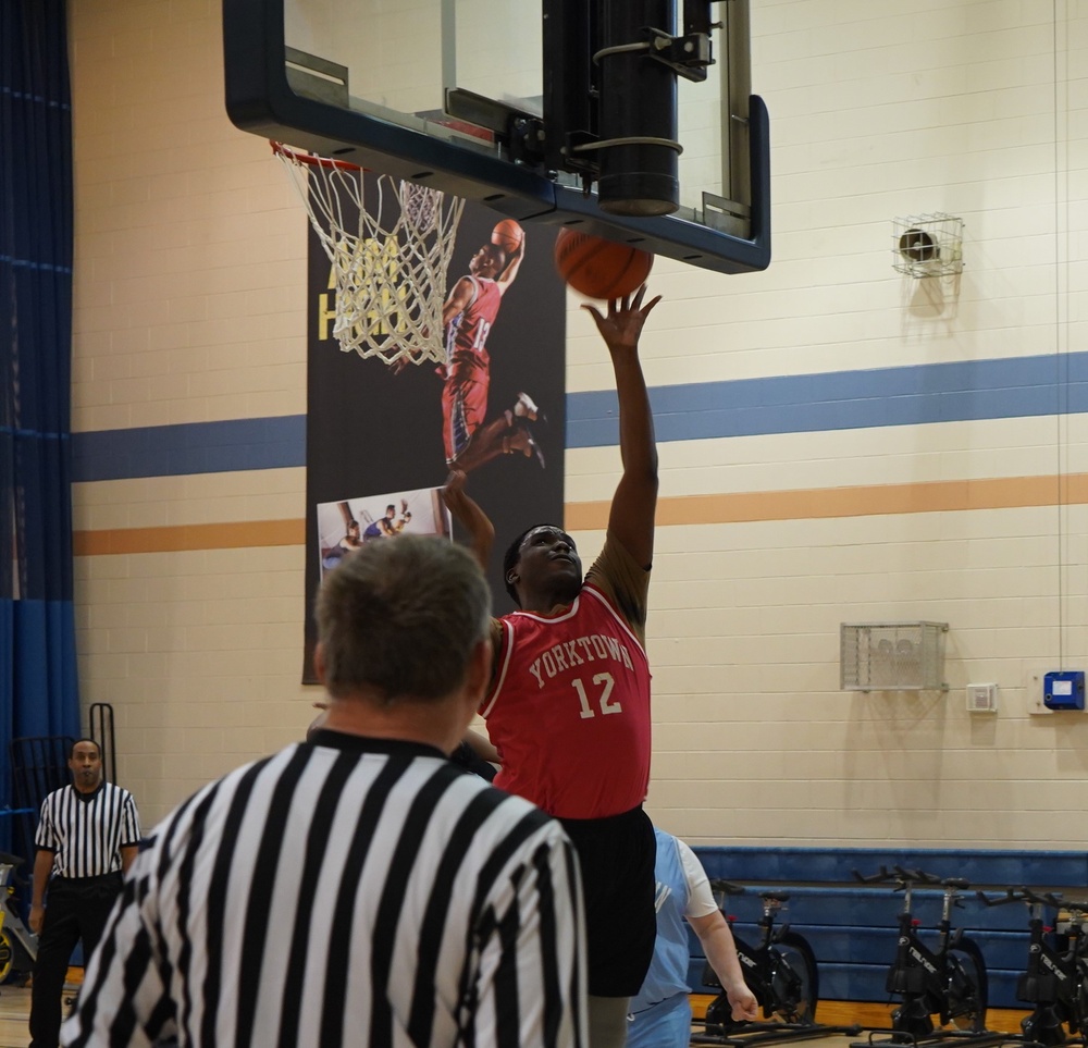 Intramural basketball at NWS Yorktown