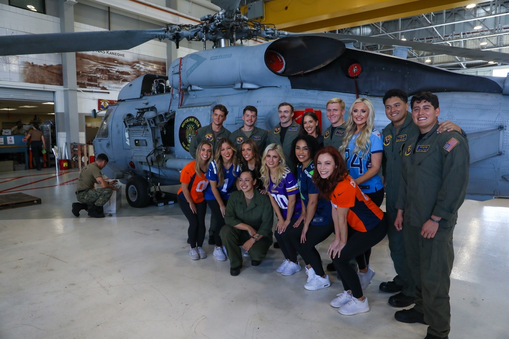 NFL Cheerleaders Touchdown in MCBH: Marines and Family Excited for NFL Pro Blitz Tour 2024