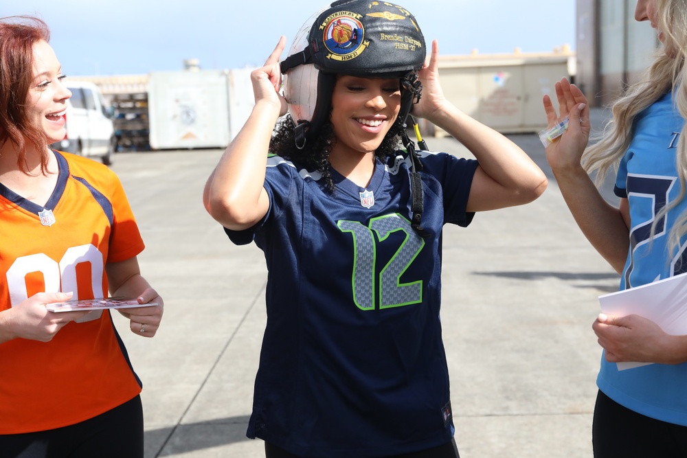 NFL Cheerleaders Touchdown in MCBH: Marines and Family Excited for NFL Pro Blitz Tour 2024