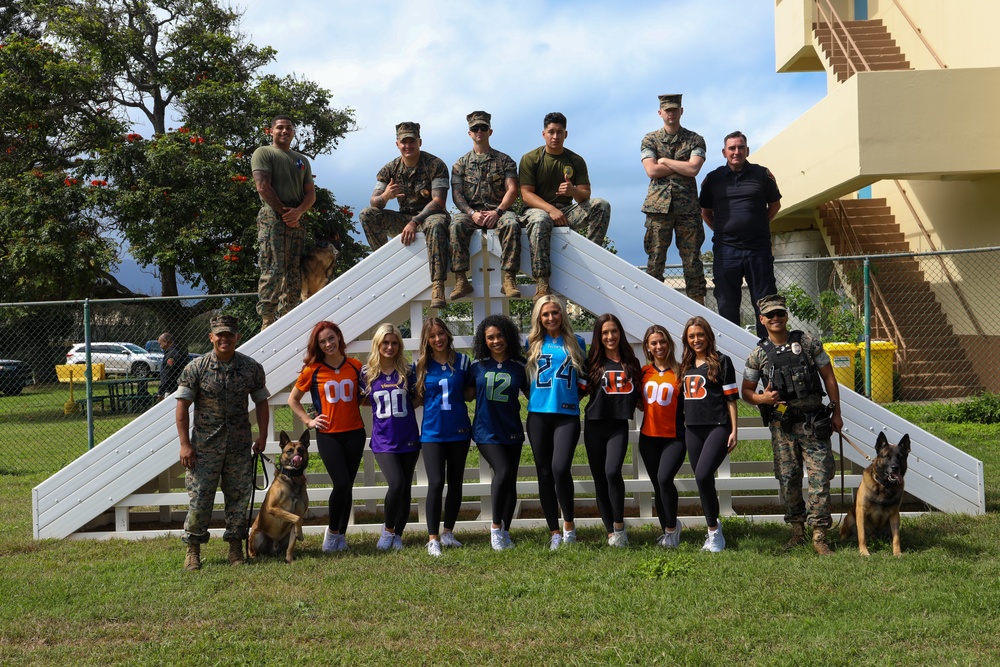 NFL Cheerleaders Touchdown in MCBH: Marines and Family Excited for NFL Pro Blitz Tour 2024