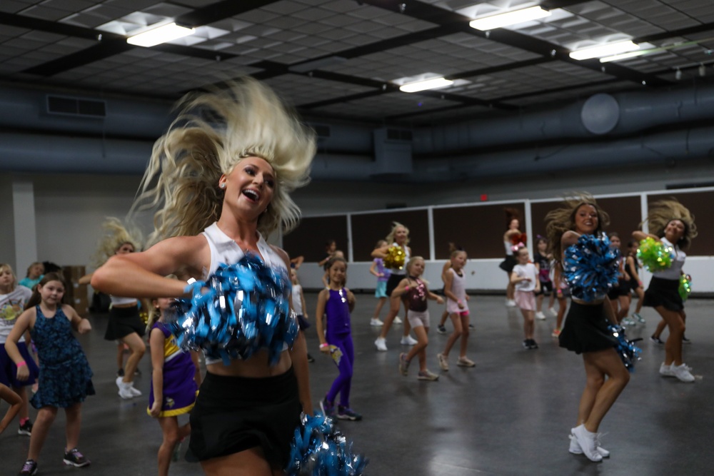 NFL Cheerleaders Touchdown in MCBH: Marines and Family Excited for NFL Pro Blitz Tour 2024