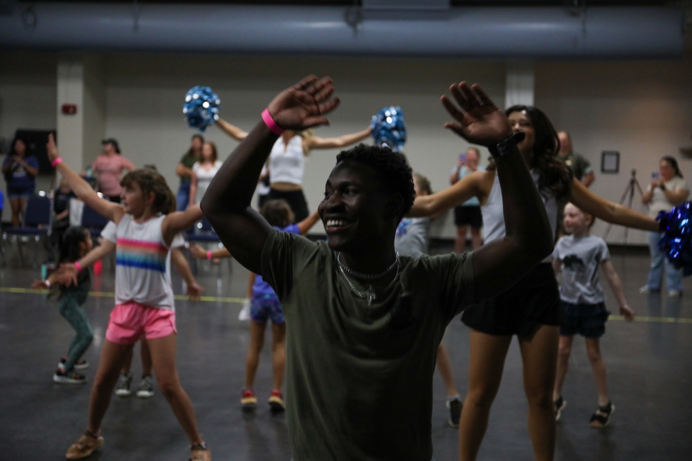 NFL Cheerleaders Touchdown in MCBH: Marines and Family Excited for NFL Pro Blitz Tour 2024