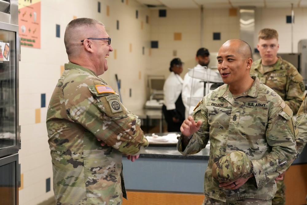 Army G-9 senior enlisted advisor, Sgt. Maj. Michael J. Perry visits Fort Bliss
