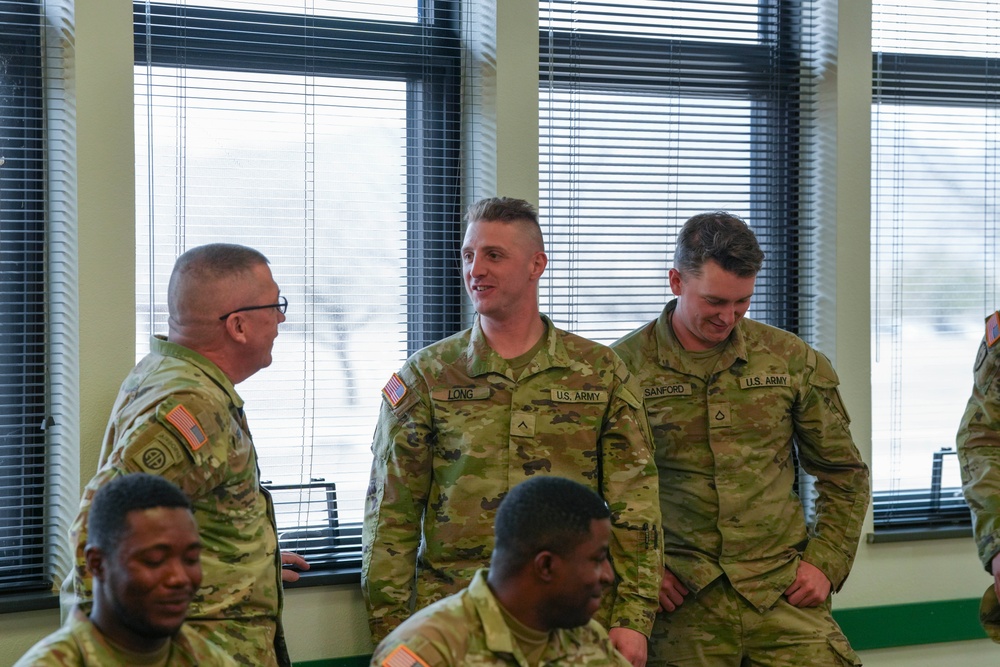 Army G-9 senior enlisted advisor, Sgt. Maj. Michael J. Perry visits Fort Bliss