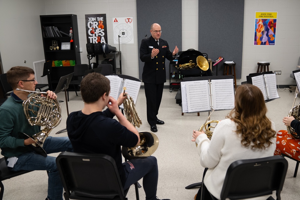 United States Navy Band conducts music outreach at Thompson High School (Alabaster, Alabama)