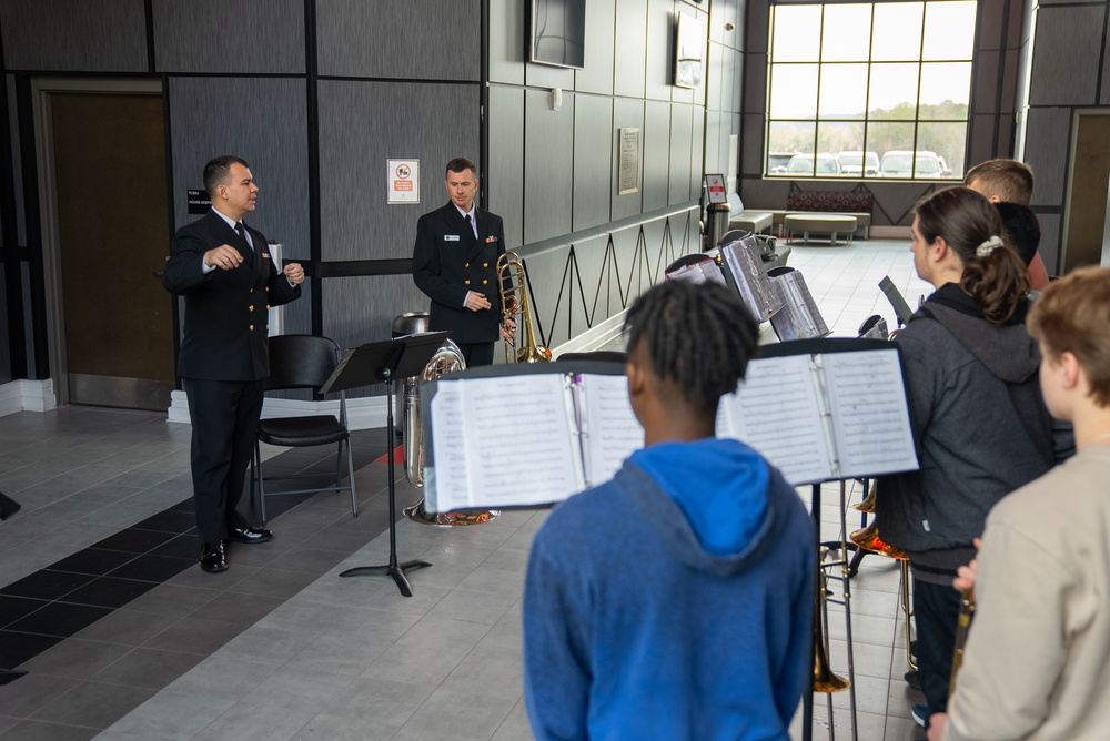 United States Navy Band conducts music outreach at Thompson High School (Alabaster, Alabama)