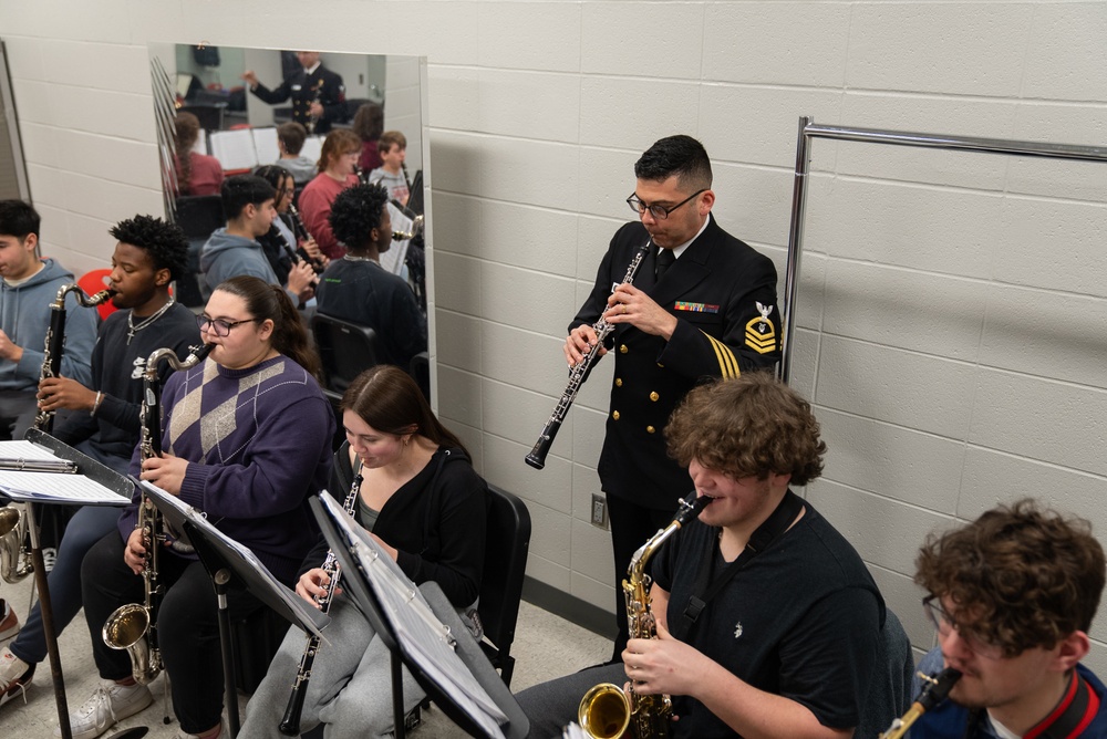 United States Navy Band conducts music outreach at Thompson High School (Alabaster, Alabama)