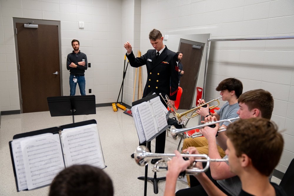 United States Navy Band conducts music outreach at Thompson High School (Alabaster, Alabama)