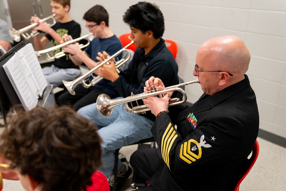 United States Navy Band conducts music outreach at Thompson High School (Alabaster, Alabama)