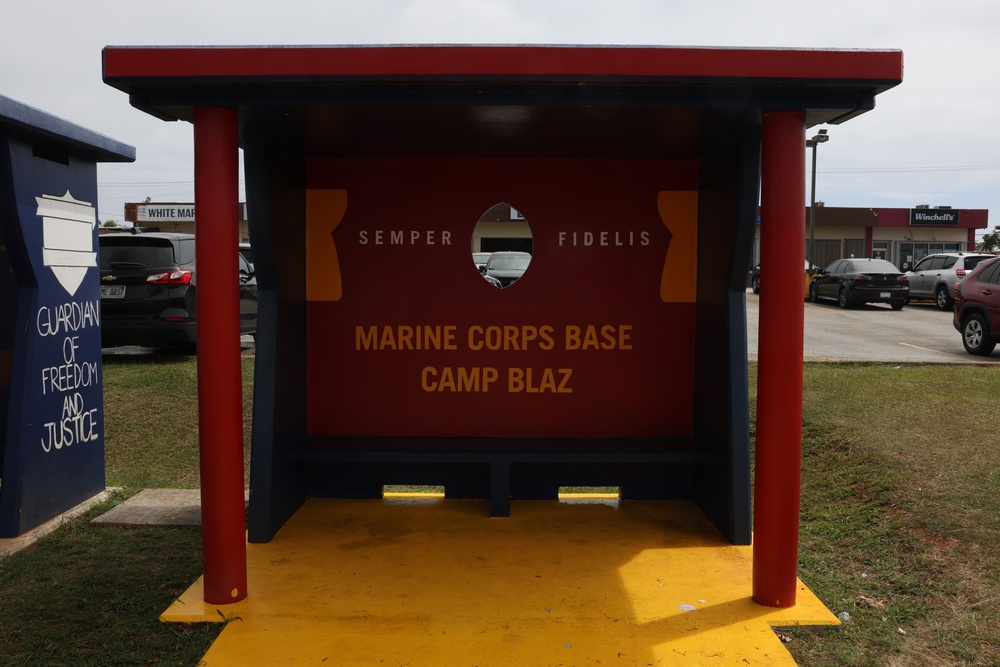 Marines revitalize bus stop in Guam