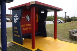 Marines revitalize bus stop in Guam