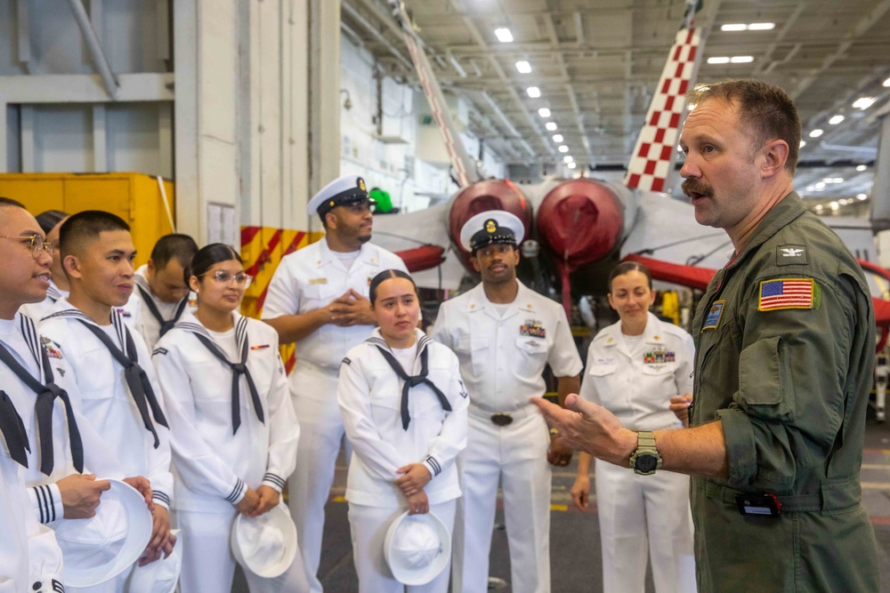 TR XO Inspects Sailors