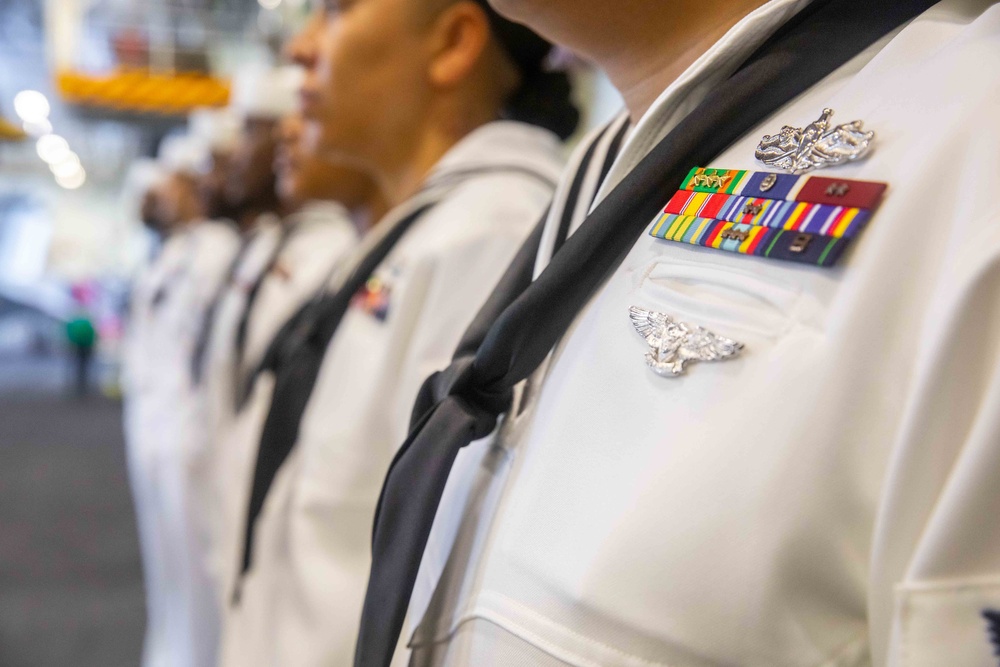 TR XO Inspects Sailors