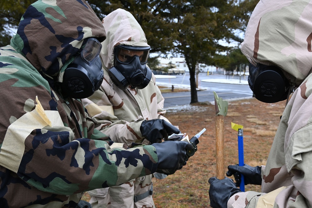 Joint Base McGuire-Dix-Lakehurst CBRN Defense Course Training. February 13, 2024.