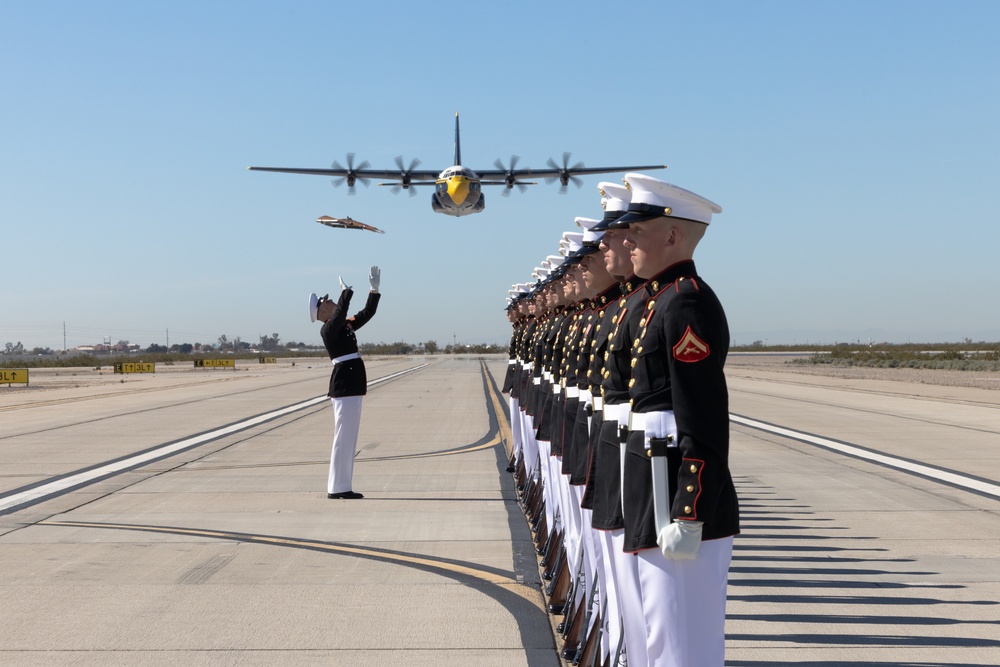 The Blue Angels and the Silent Drill Platoon visit MCAS Yuma 2024