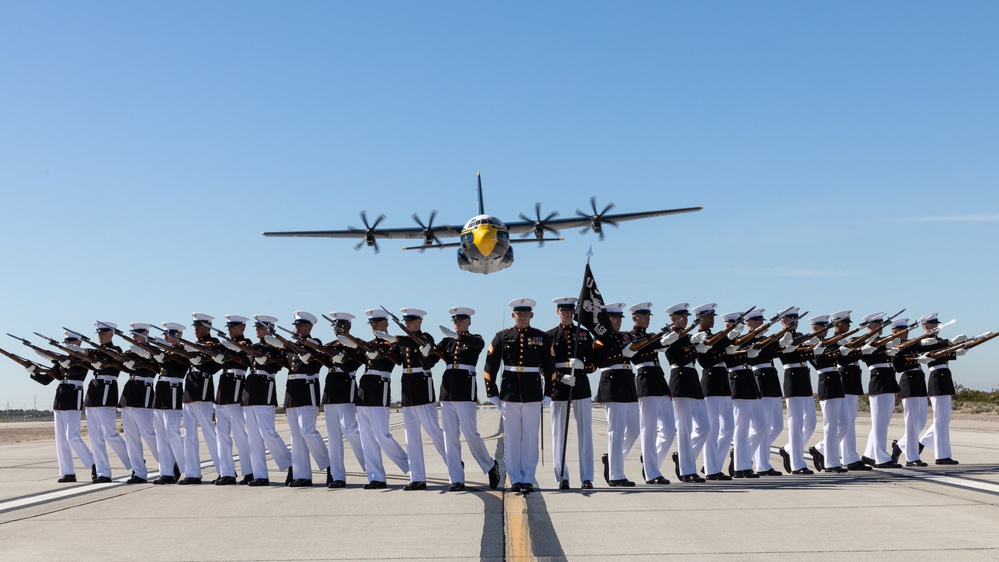 The Blue Angels and the Silent Drill Platoon visit MCAS Yuma 2024