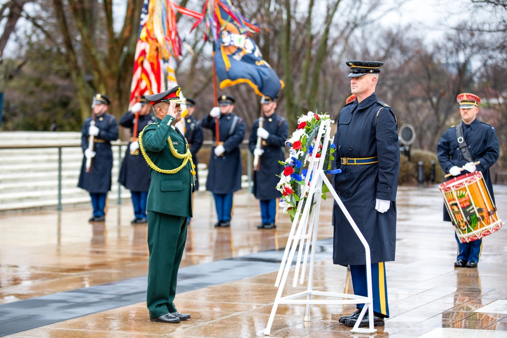 Chief of Staff of the India Army Full Honors Wreath-Laying Ceremony