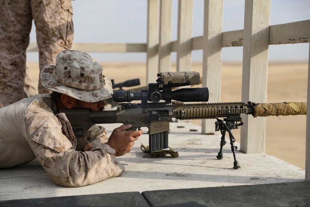 FASTCENT, Kuwaiti Soldiers Conduct a Live-Fire Designated Marksman Exercise during Eager Defender 24