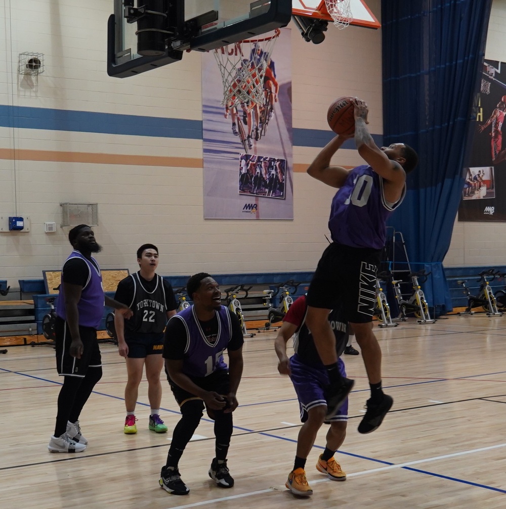 Intramural basketball at NWS Yorktown