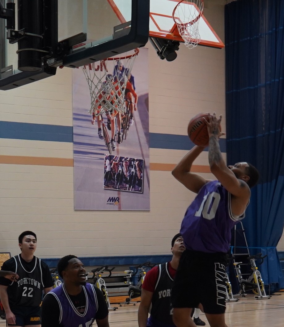 Intramural basketball at NWS Yorktown