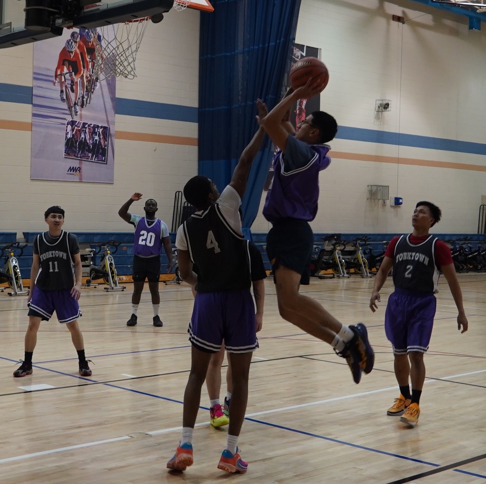 Intramural basketball at NWS Yorktown