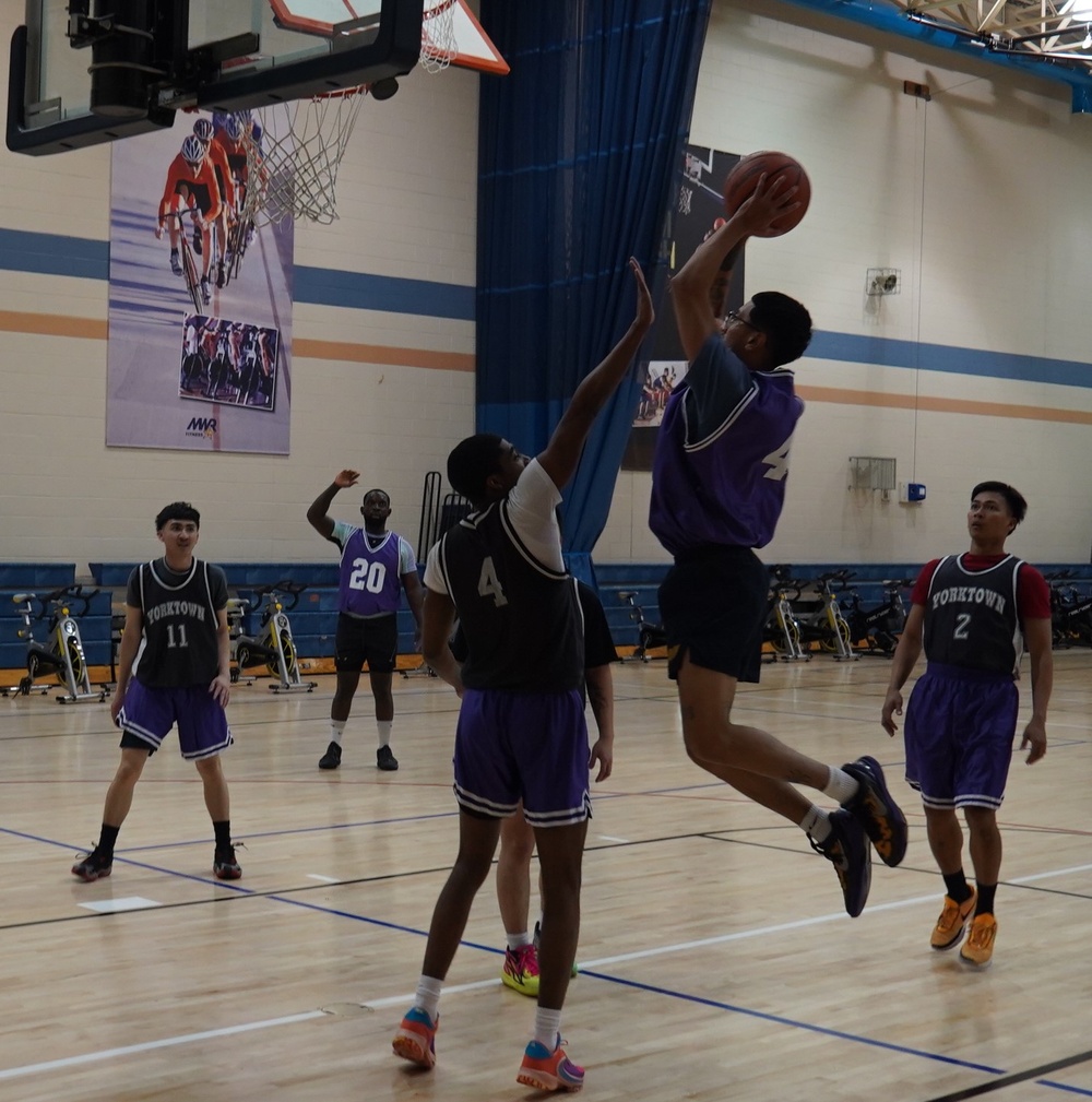 Intramural basketball at NWS Yorktown